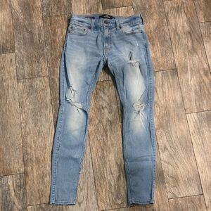 Hollister Light Blue Distressed Skinny Jeans